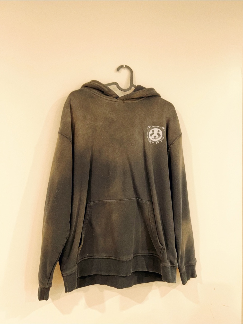 Unbranded Olive Green Hooded Sweatshirt with Panda Logo